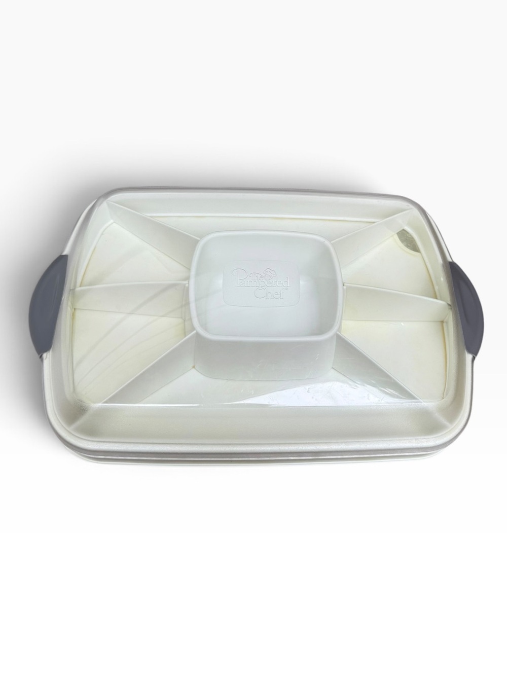 Pampered Chef Chillzanne Rectangle Server Set 2781 Deviled Egg Veggie Platter